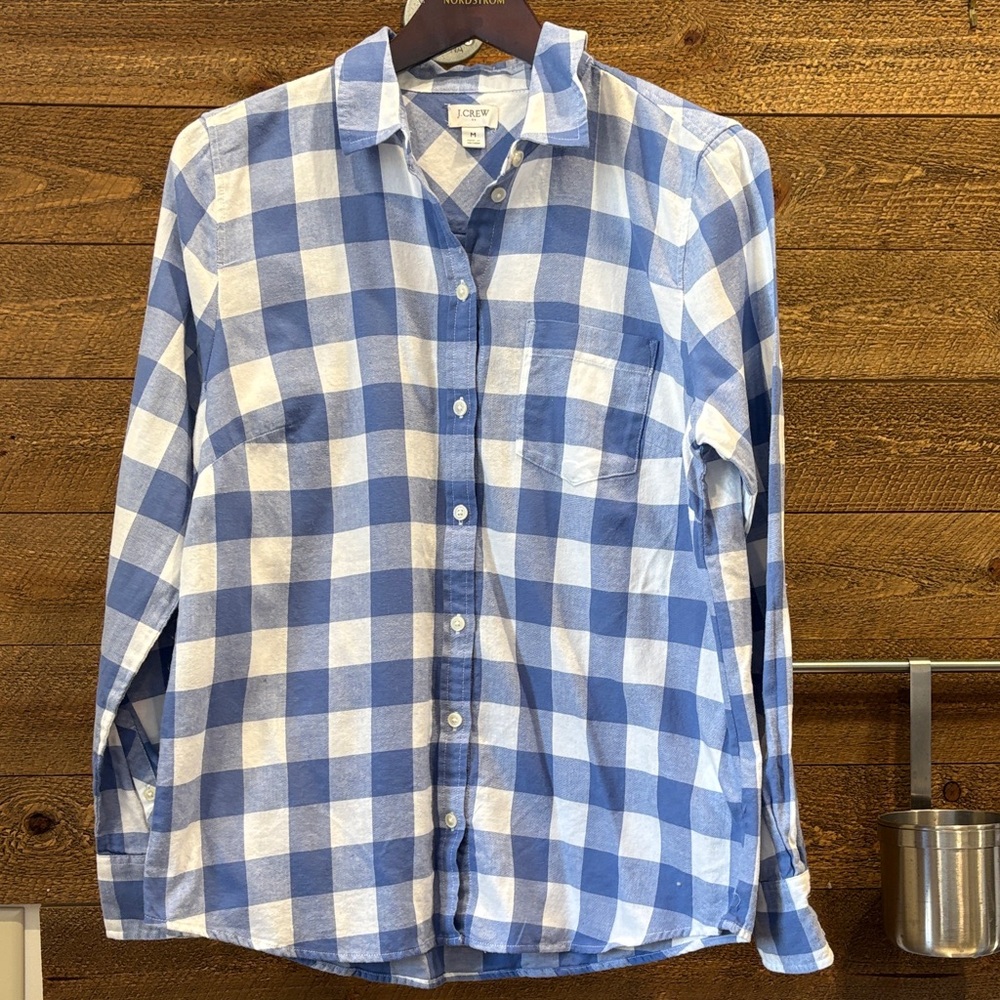 J. Crew 100% Cotton Plaid Shirt